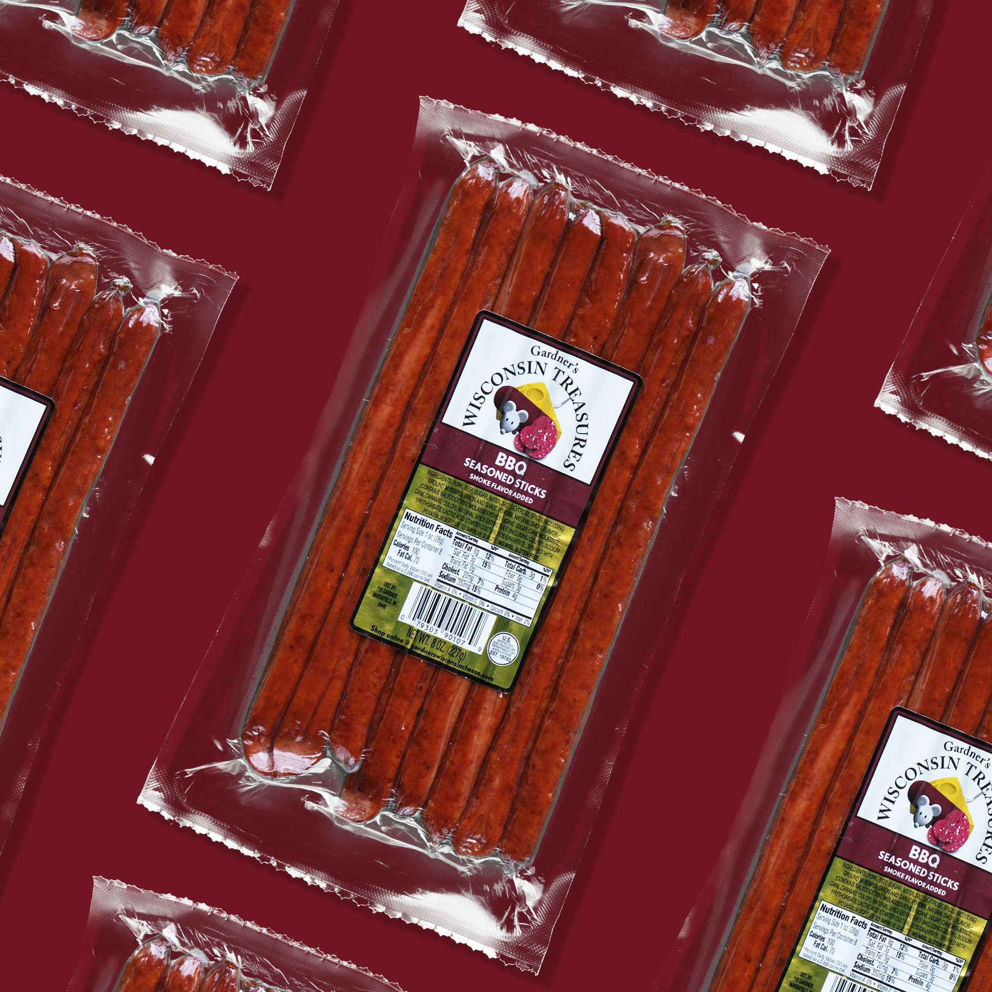 BBQ Snack Sticks - Gardners Wisconsin Cheese and Sausage