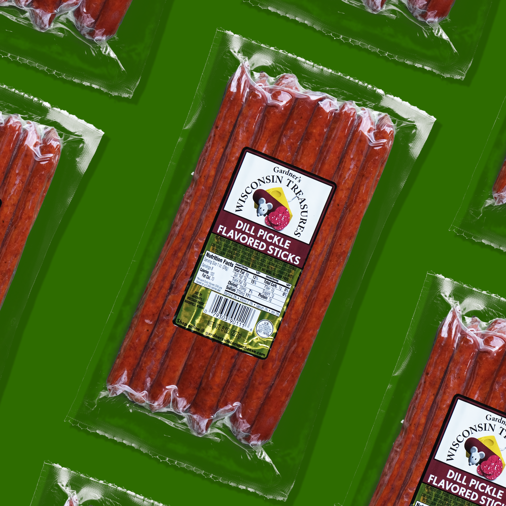 Dill Pickle Meat Sticks *NEW* - Gardners Wisconsin Cheese and Sausage