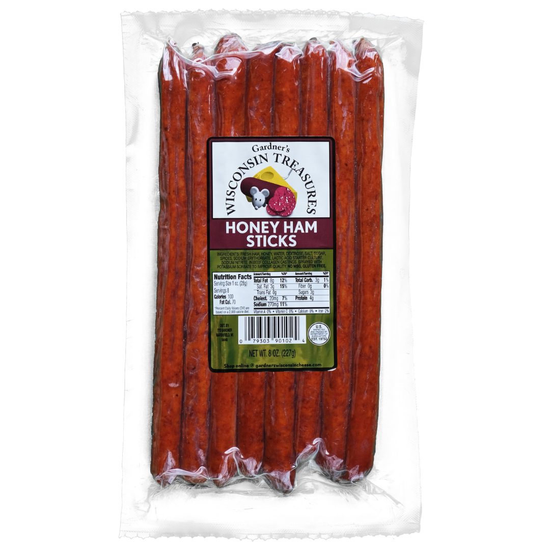 Honey Ham Snack Sticks - Gardners Wisconsin Cheese and Sausage