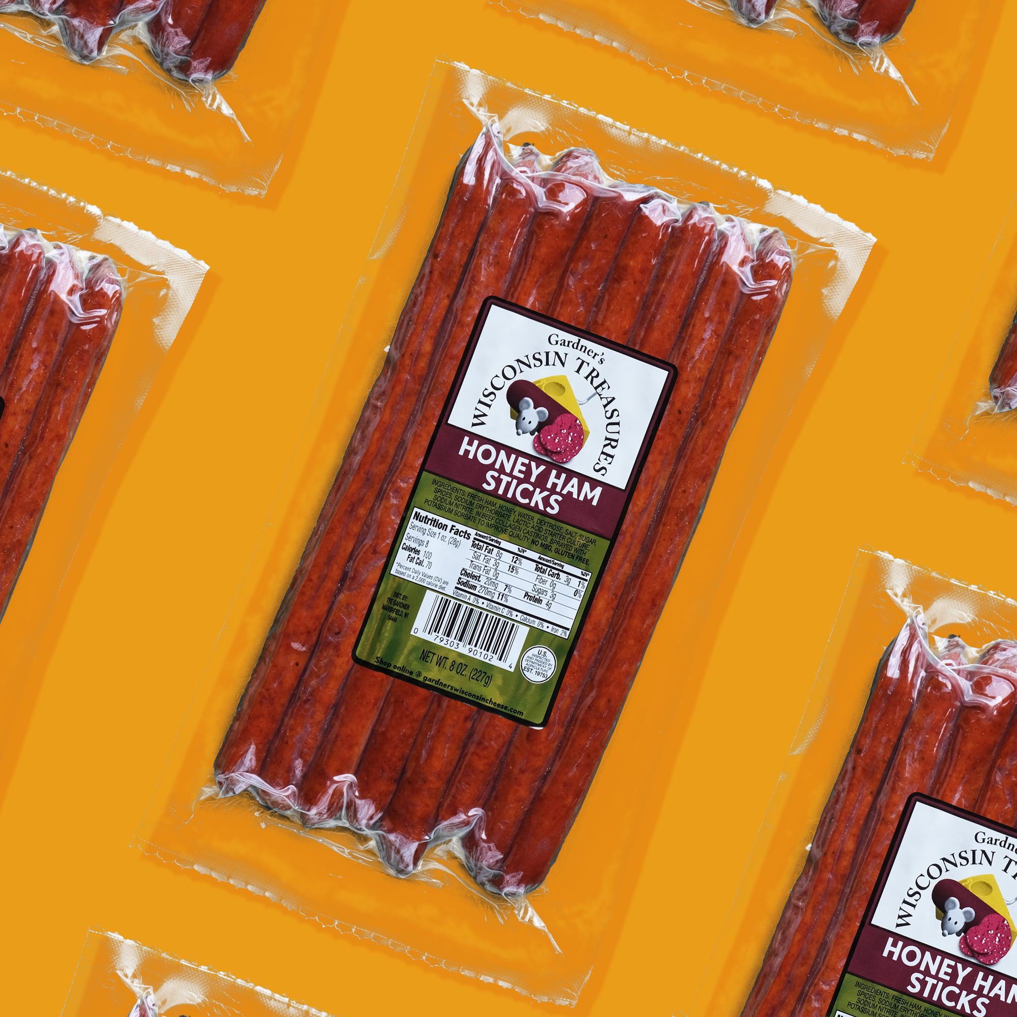 Honey Ham Snack Sticks - Gardners Wisconsin Cheese and Sausage