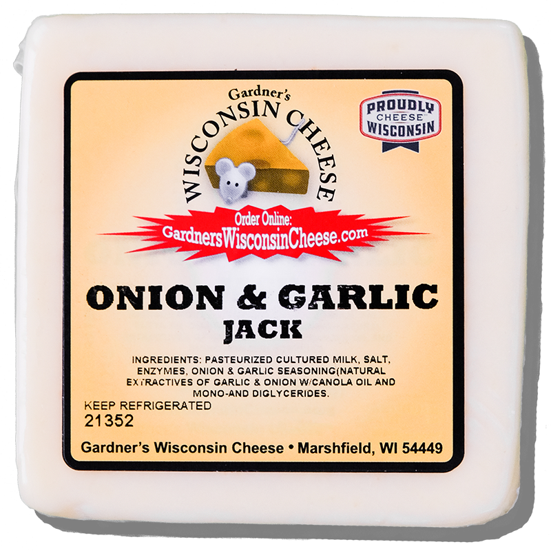 Onion & Garlic Jack - Gardners Wisconsin Cheese and Sausage